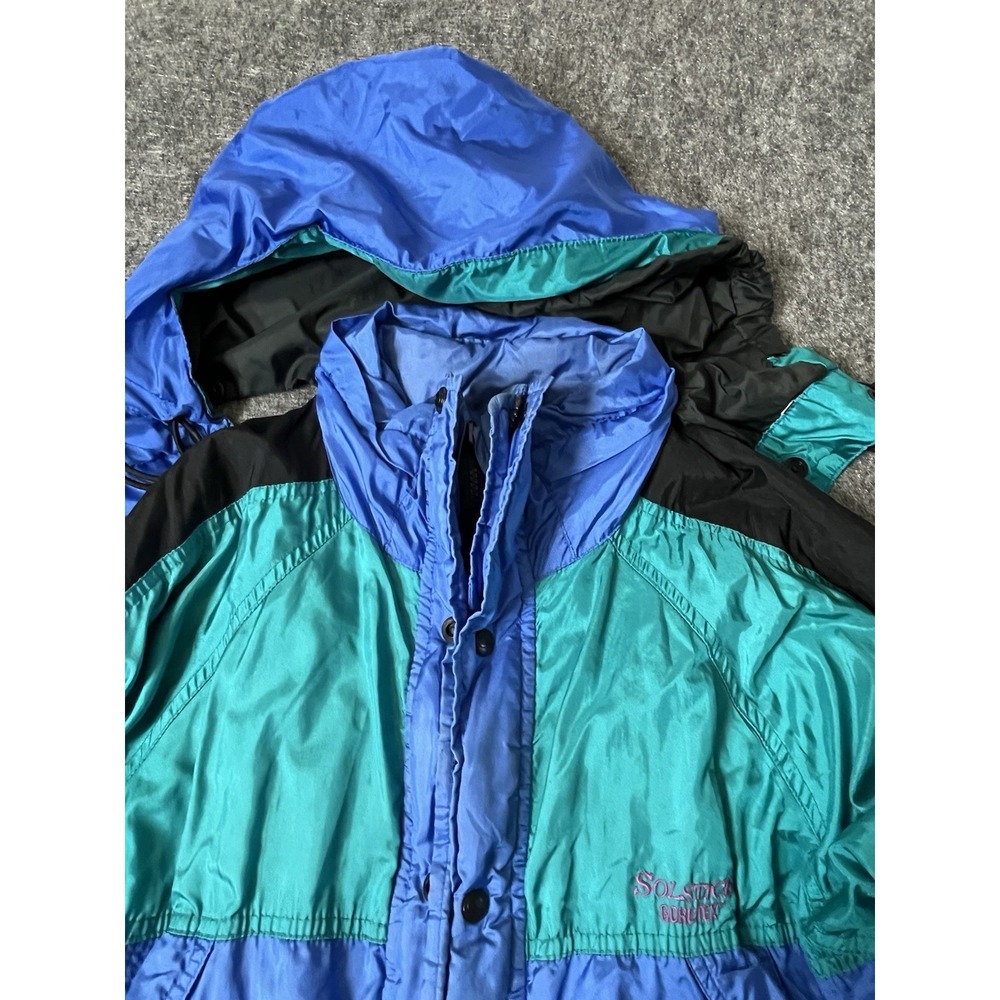 Vintage Solstice Gore Tex 80s 90s Jacket Portland Oregon Blue Green Black Sz Sma